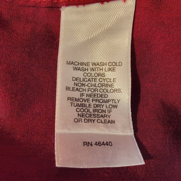 Concept Claiborne Mens Dress Shirt Button Down Long Sleeve Sz15.5 34/35 Burgundy - Picture 9 of 11